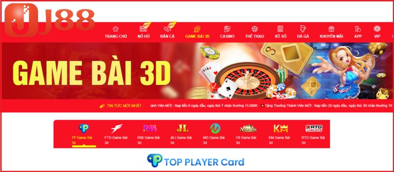 Giới thiệu về sảnh game bài J88 đẳng cấp